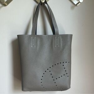 🔥FLASH SALE🔥Small Reversible Taupe and Black Perforated Tote